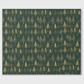 Green Gold Moderner, einfacher geometrischer Weihn Geschenkpapier (Flach)