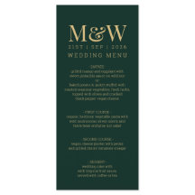 Green Gold Monogram Wedding