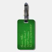 Green Gold Moschee Moschee Star Gepäckanhänger (Rückseite vertikal)