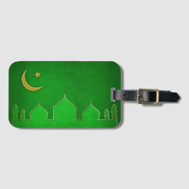 Green Gold Moschee Moschee Star Gepäckanhänger