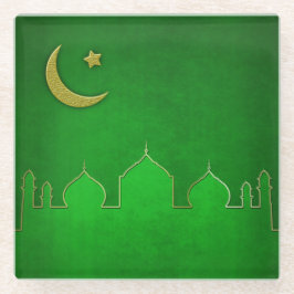 Green Gold Moschee Moschee Star Glasuntersetzer