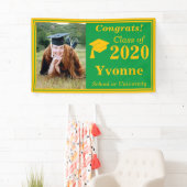 Green Gold One Foto Class 2024 Abschluss Banner (Insitu)
