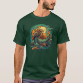 Green Gold Orange Sea Dragon T-Shirt (Vorderseite)