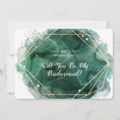 Green Gold Paint wird meine Bridesmaid sein Einladung (Vorderseite)