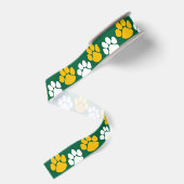 Green & Gold-Pawprint Ripsband (Rückseite)