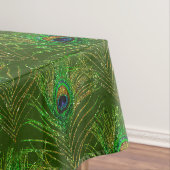 Green Gold Peacock Feathers Tableclout Tischdecke (Beispiel)
