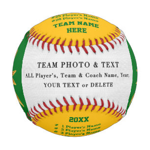 Green Gold Personalisiert Baseball Ball Dankeslehr