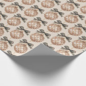 Green Gold Pineapples with Bows Christmas Geschenkpapier (Ecke)