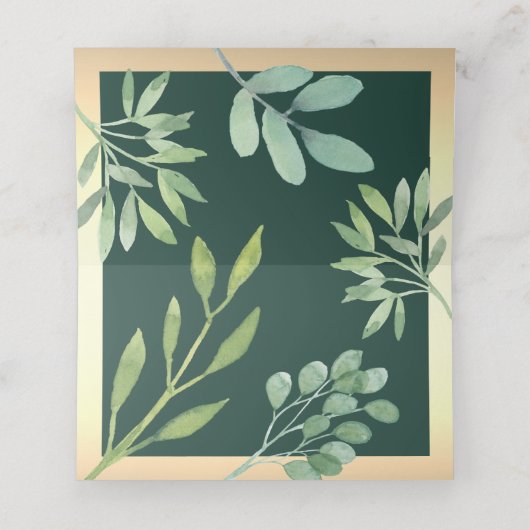 Green Gold-Platzkarte Platzkarte (Innenseite Aufgefaltet)