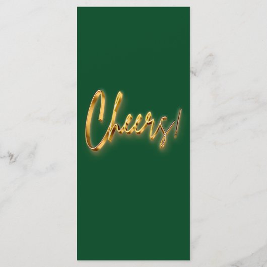 Green & Gold Programm 3d Gold Tex Minimalistisches (Rückseite)