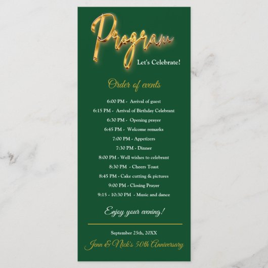 Green & Gold Programm 3d Gold Tex Minimalistisches (Vorderseite)