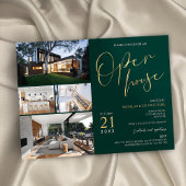 Green & Gold Property Flyer Open House Vier Fotos Einladung