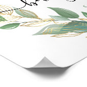 Green Gold Pumpkin Baby Dusche Begrüßungszeichen Poster (Ecke)