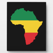 Green, Gold & Red Africa Flag Fotoplatte (Vorderseite)