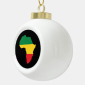 Green, Gold & Red Africa Flag Keramik Kugel-Ornament (Rechts)
