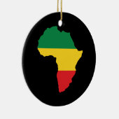 Green, Gold & Red Africa Flag Keramikornament (Rechts)