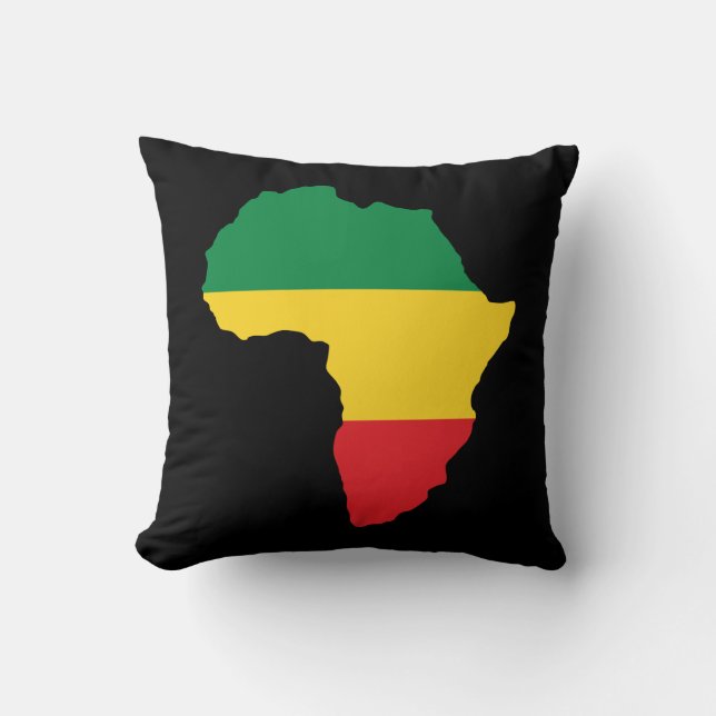 Green, Gold & Red Africa Flag Kissen (Vorderseite)