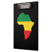 Green, Gold & Red Africa Flag Klemmbrett (Links)