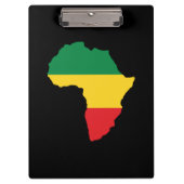 Green, Gold & Red Africa Flag Klemmbrett (Vorderseite)