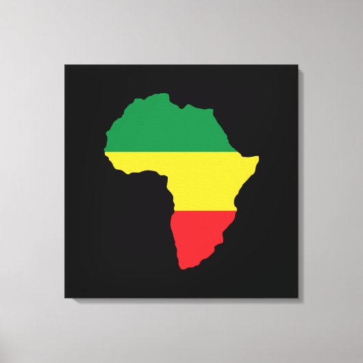 Green, Gold & Red Africa Flag Leinwanddruck (Vorderseite)