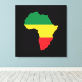 Green, Gold & Red Africa Flag Leinwanddruck (Insitu (Holzboden))