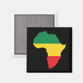 Green, Gold & Red Africa Flag Magnet (Vorderseite/Rückseite)