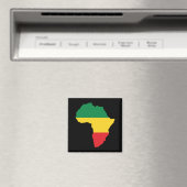 Green, Gold & Red Africa Flag Magnet (In Situ (Geschirrspüler))