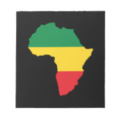 Green, Gold & Red Africa Flag Notizblock (Vorderseite)