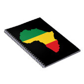 Green, Gold & Red Africa Flag Notizblock (Rechte Seite)