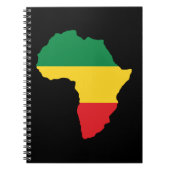 Green, Gold & Red Africa Flag Notizblock (Vorderseite)