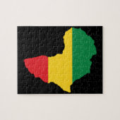 Green, Gold & Red Africa Flag Puzzle (Horizontal)
