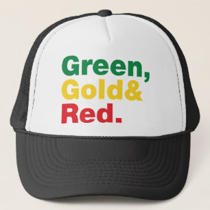Green, Gold & Red. Truckerkappe