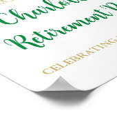 Green Gold Retirement Party 8.5x11 Poster (Ecke)
