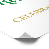 Green Gold Retirement Party Custom 18x24 Poster (Ecke)