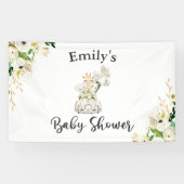 Green Gold Safari Animals Drive by Baby Shower Banner (Horizontal)