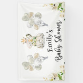 Green Gold Safari Animals Drive by Baby Shower Banner (Vertikal)