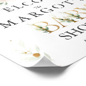 Green Gold Safari Animals Drive by Baby Shower Poster (Ecke)