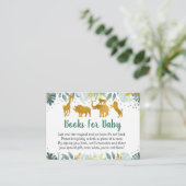 Green Gold Safari Baby Shower Buy Request Begleitkarte (Stehend Vorderseite)