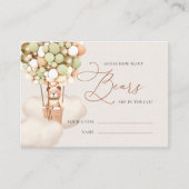 Green Gold schätzt, wie viele Bären Balloons Ticke Begleitkarte (Vorderseite)