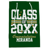 Green|Gold Schließ Class Jahr Mittlere Geschenktüte (Vorderseite)