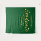 Green Gold Script Gratulationen Graduate Wandteppich (Vorderseite (Horizontal))