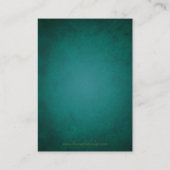 Green & Gold Scroll Table Platzkarte (Rückseite)