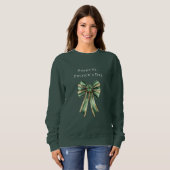 Green Gold Shamrock Bow Hat Sweatshirt (Vorne ganz)
