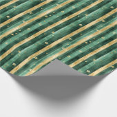 Green Gold Shamrock St. Patrick's Day Geschenkpapier (Ecke)