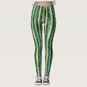 Green Gold Shamrock St. Patrick's Day Leggings (Vorderseite)