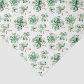 Green Gold Shamrock St. Patrick's Day Seidenpapier (Ausschnitt)