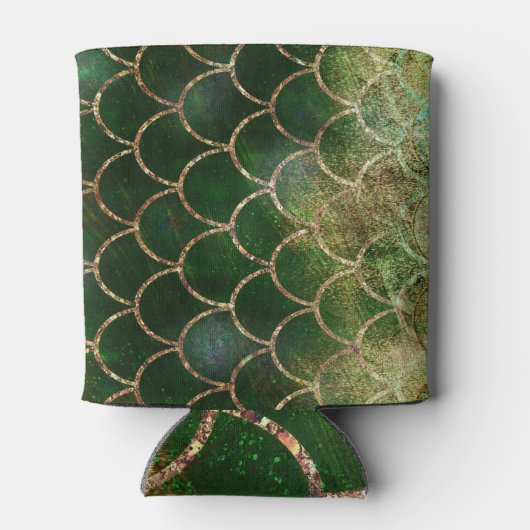 Green & Gold Shimmer Meerjungfische Scala Dosenkühler (Rückseite)