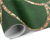 Green & Gold Shimmer Meerjungfische Scala Geschenkpapier (Rolleneckpunkt)