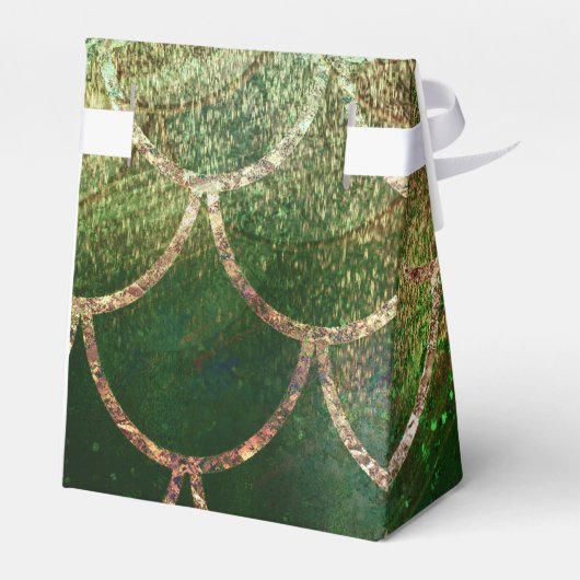 Green & Gold Shimmer Meerjungfische Scala Geschenkschachtel (Rückseite)