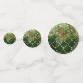Green & Gold Shimmer Meerjungfische Scala Konfetti (Vorderseiten)